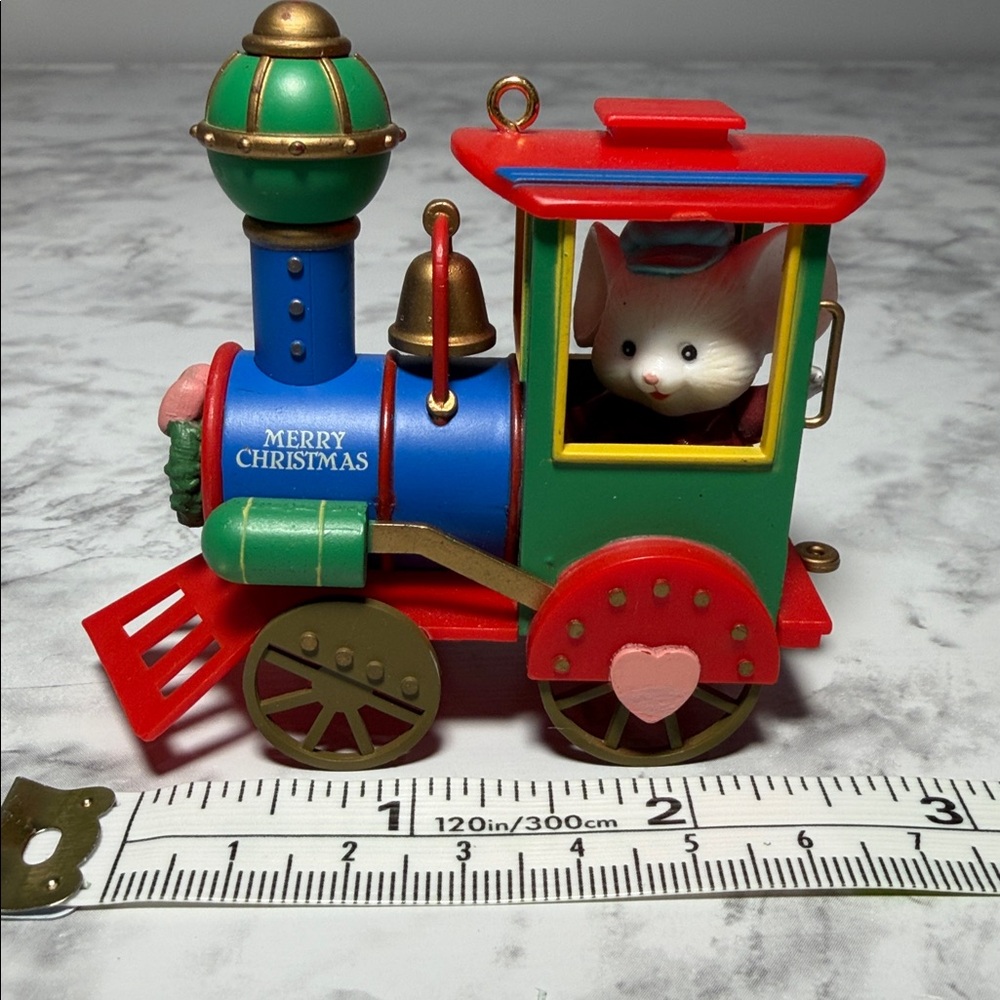 Colorful Train with Mouse Engineer Ornament - Picture 7 of 11